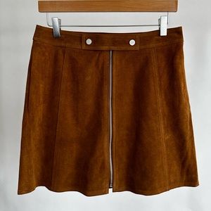 GAP Suede Zip Skirt, Camel